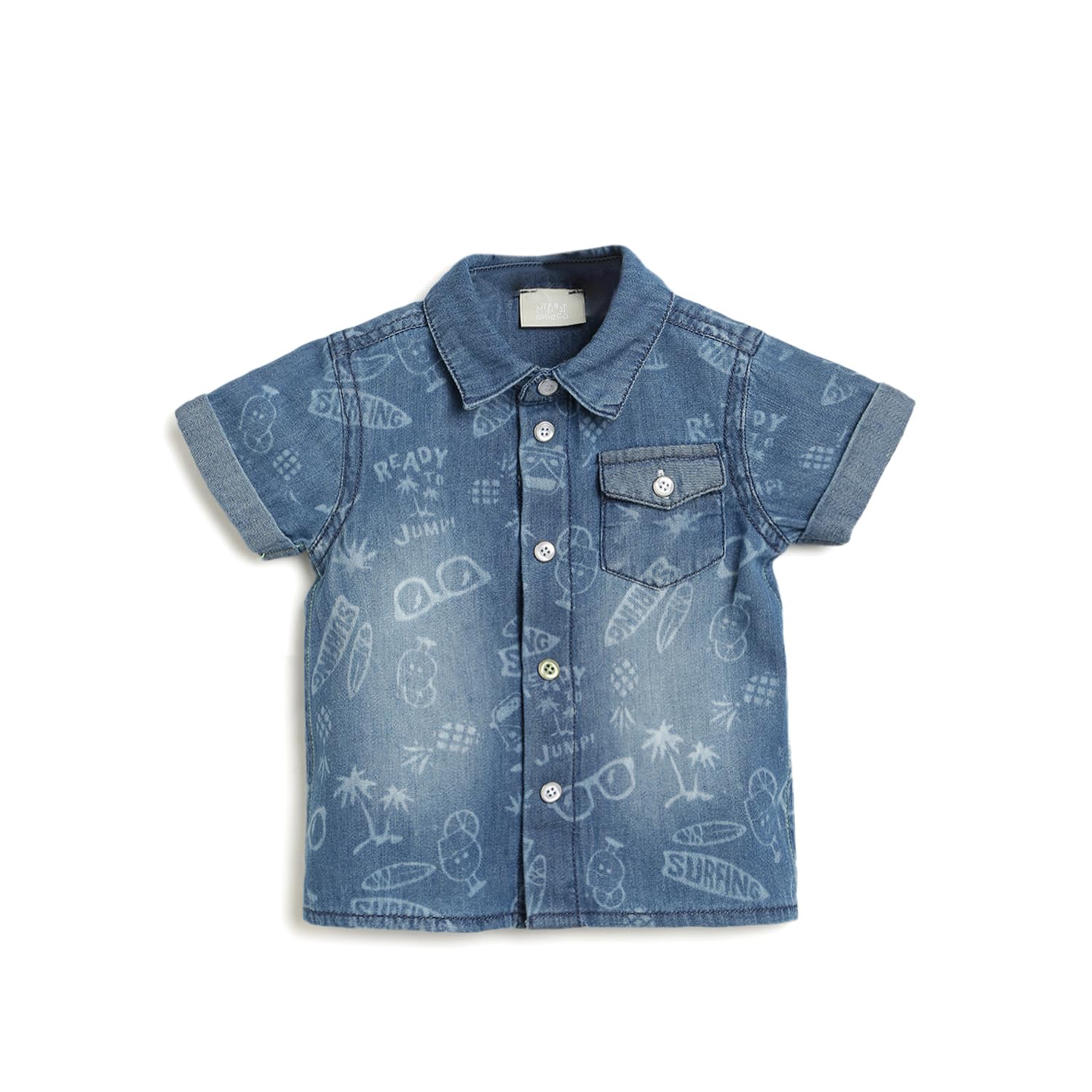 Chicco Camicia per Bambino A Maniche Corte Chemise Bébé Fille