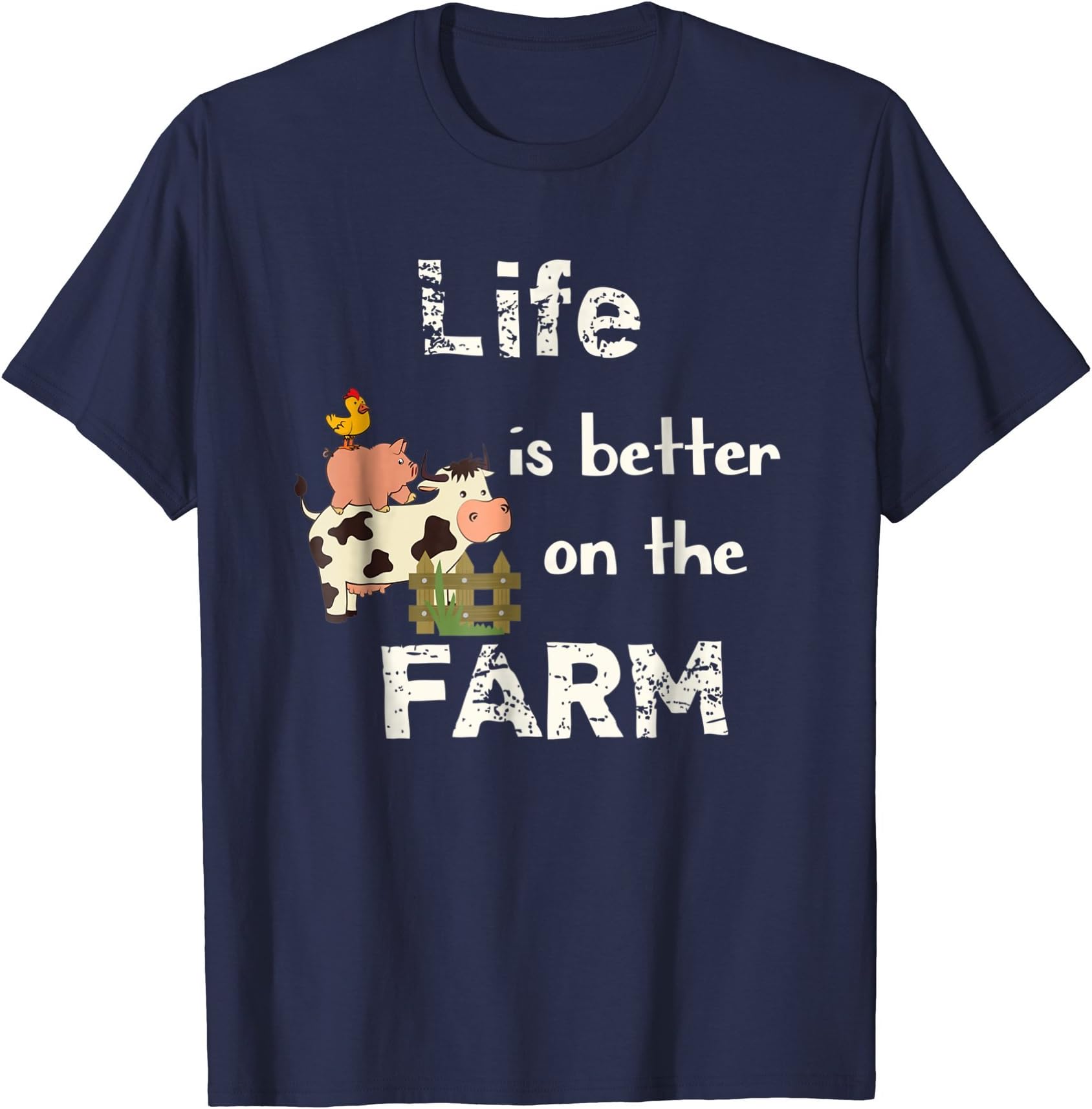 Farmer T Shirt, Men Women Life on Farm T-ShirtCute Life Is Better On Farm Farmer Shirt Funny Farm Life Tee
