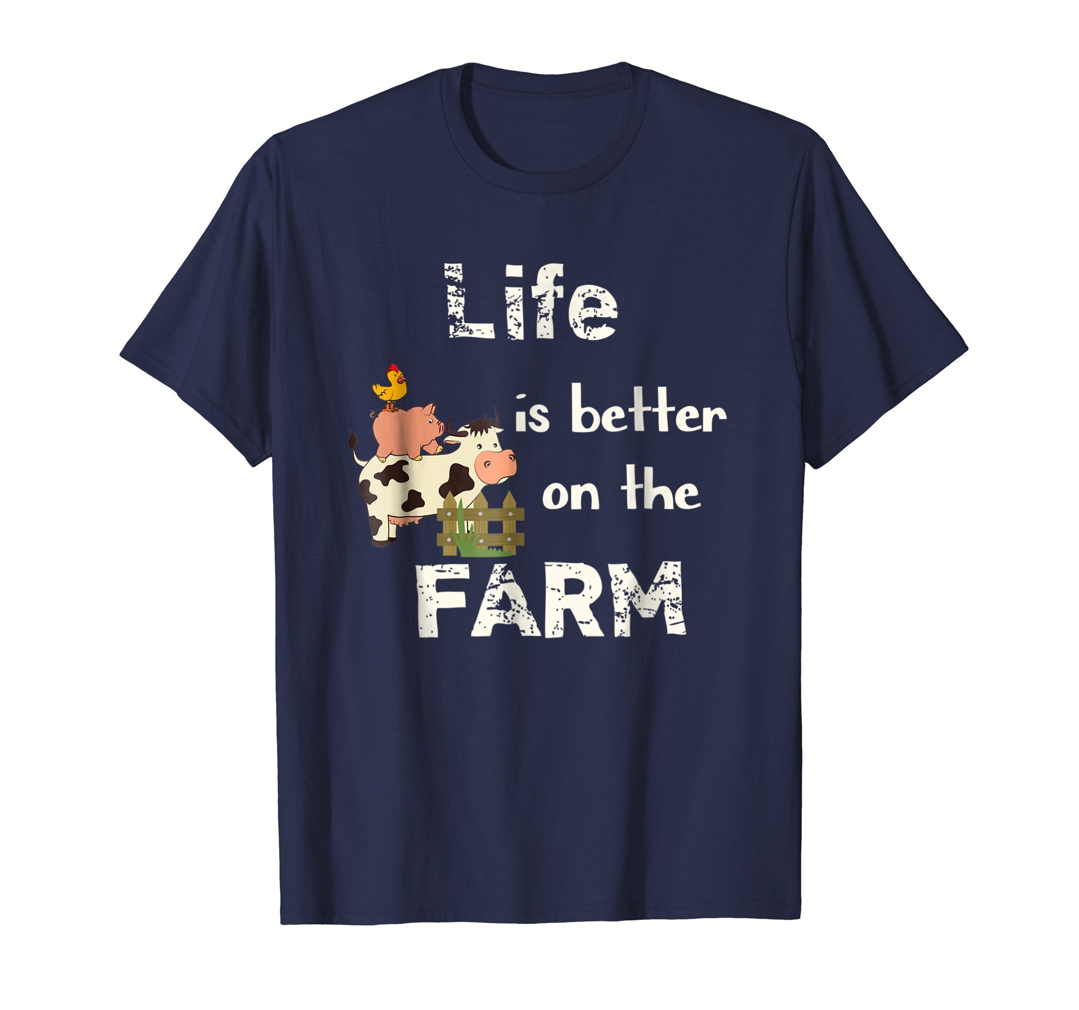 Farmer T Shirt, Men Women Life on Farm T-ShirtCute Life Is Better On Farm Farmer Shirt Funny Farm Life Tee