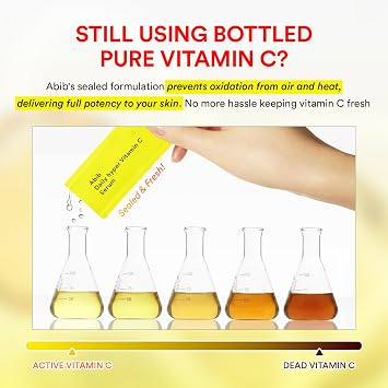 Abib Hyper Vita Shot 28 Days Program (Serum & Powder) 1.42fl.oz.,0.03oz (42ml+0.8g) | 10% Vitamin C Serum Individual Daily Pouches with Weekly Booster Powder, Ascorbic Acid, Korean Skin Care