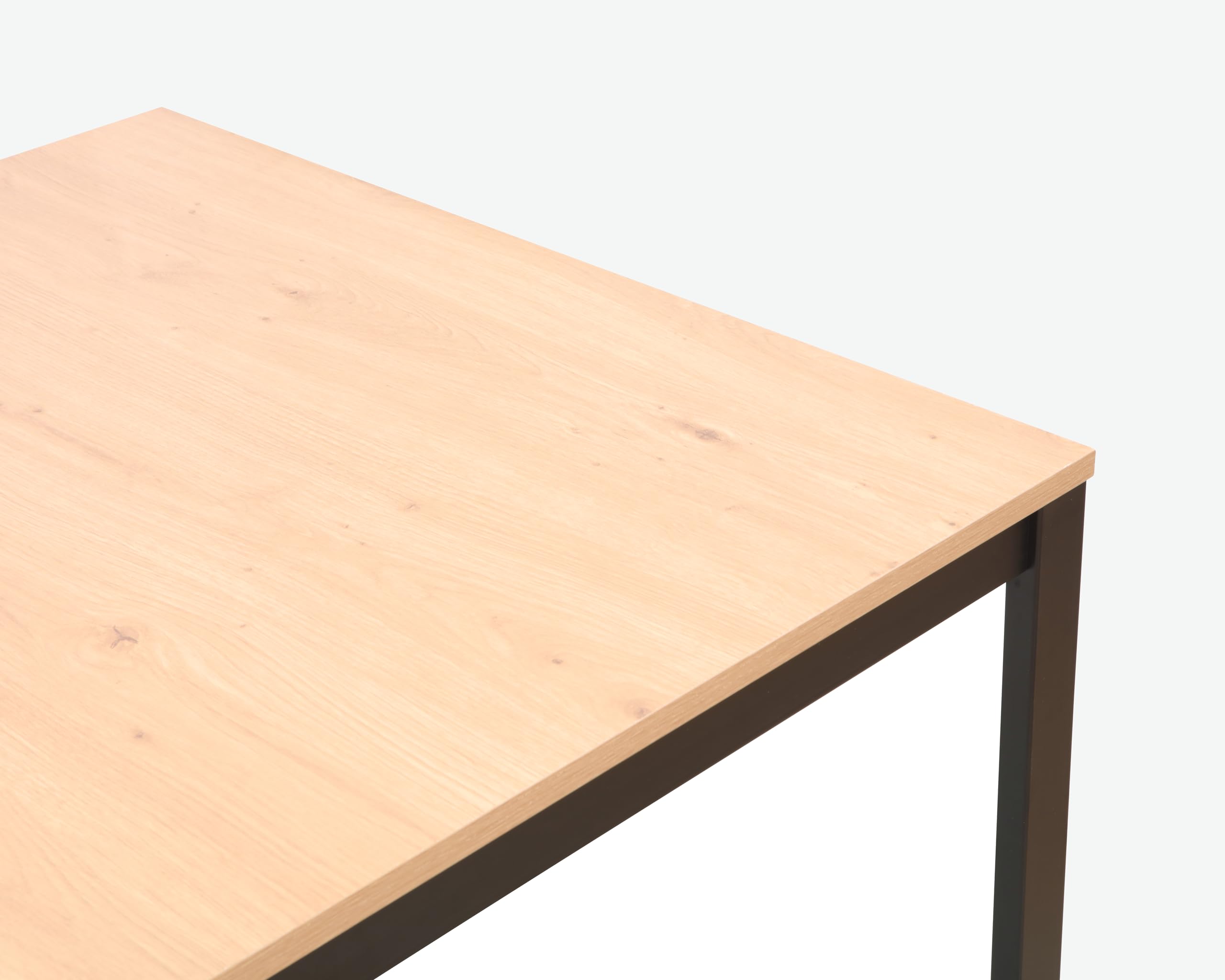 AVANTI TRENDSTORE Grosseto - Esstisch mit schwarzem Metallrahmen und laminierter Holzplatte. Erhältlich in 32 verschiedenen Größen. Maße LAP ca. 120 x 75 x 75 cm