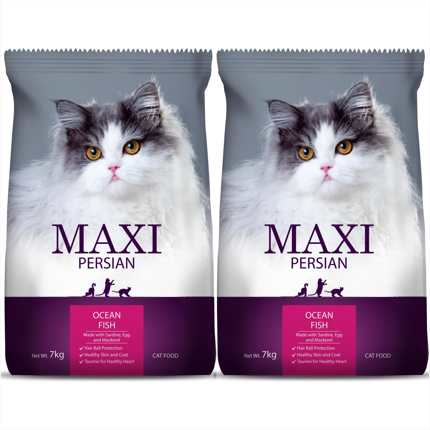 Maxi Persian Adult(+1 year) Dry Cat Food, Ocean Fish, 7kg (BUY 1 GET 1 FREE)