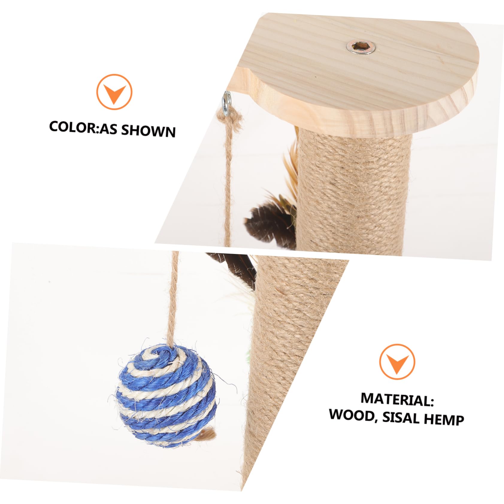 FRCOLOR De Gato Vertical De Natural De Casa para Gatos Juguete Interactivo con Teaser Diseño Seguro y Cómodo De Limpiar y Mantener