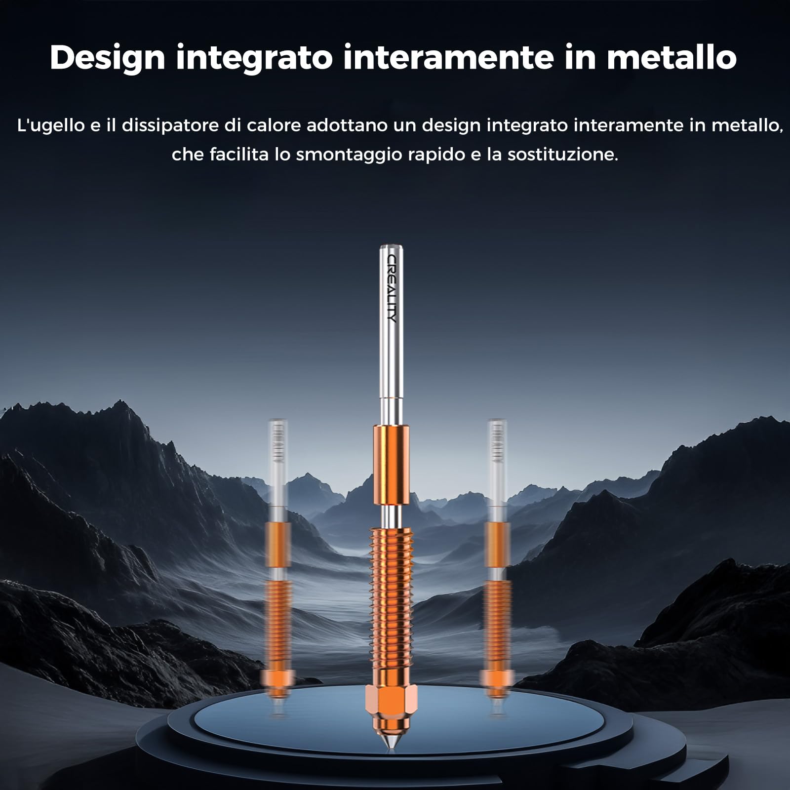 Creality Kit aggiornamento ufficiale Hotend K1 Max/K1 SE/K1C con blocco riscaldante in ceramica, attacco con fibbia, kit ufficiale di ugelli Unicorn Quick-Swap per hotend stampante 3D