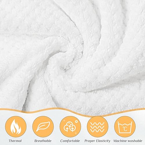 Miniatura 9 de Tigeen 8 piezas de toallas de spa para mujer, batas de spa con cierre ajustable y parte superior elástica, bata de spa ligera (negro)