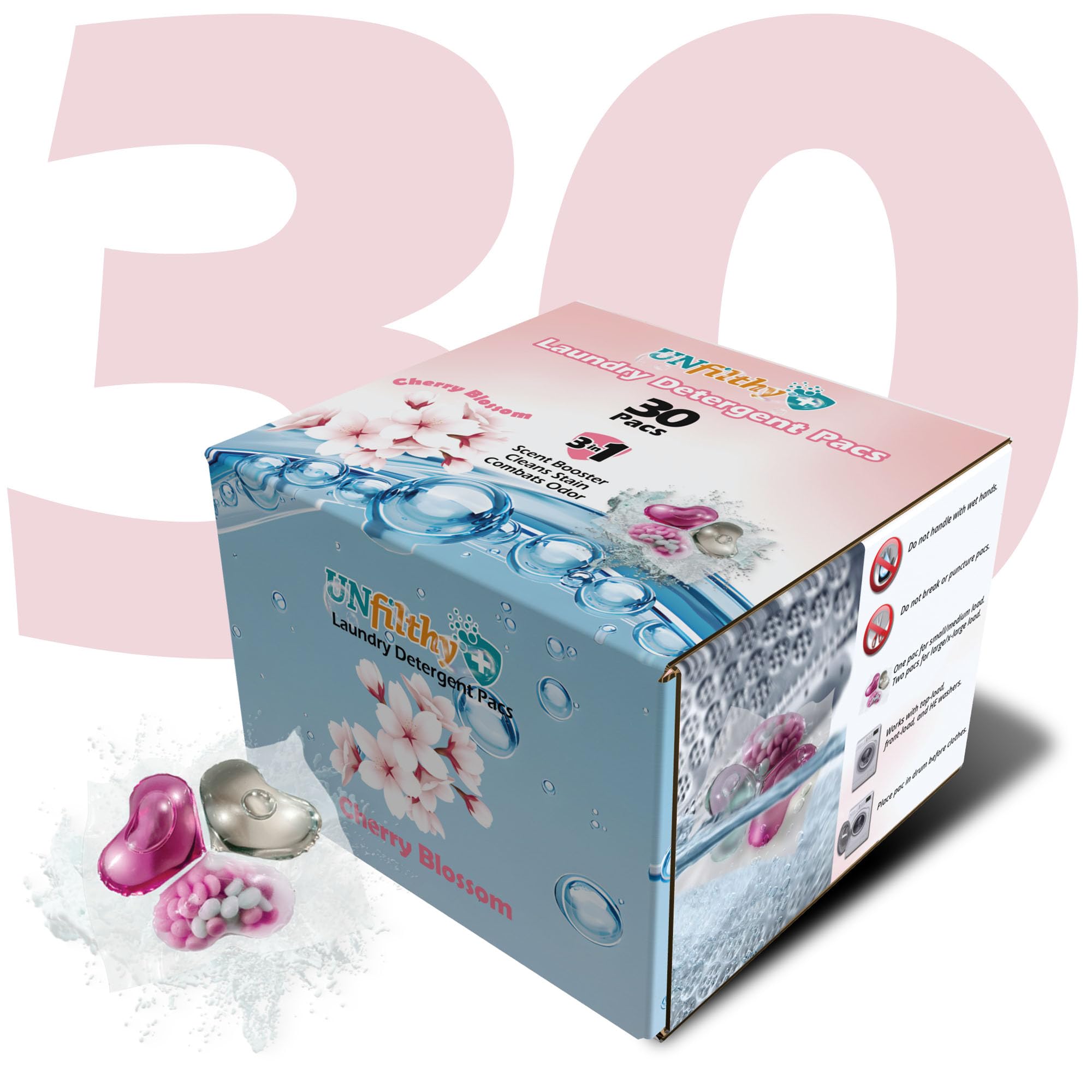 Amazon.com: UNfilthy Concentrated Cherry Blossom Laundry Pacs (30