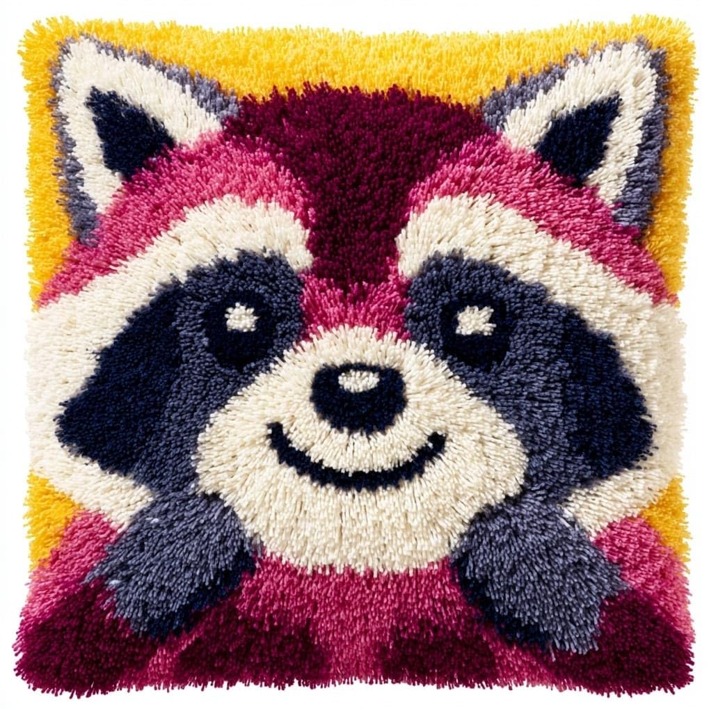 AxiangziK Latch Hook Kits for Adults,Cute Raccoon