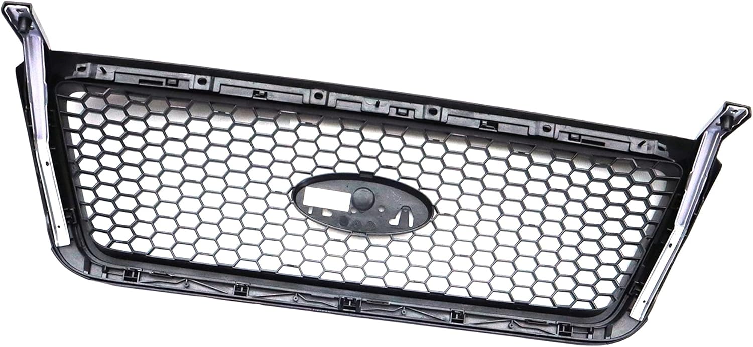 Perfit Liner Front Grill Black Grille With Honeycomb Insert Compatible With 2004-2008 Ford F-150 FO1200415 4L3Z8200CAPTM