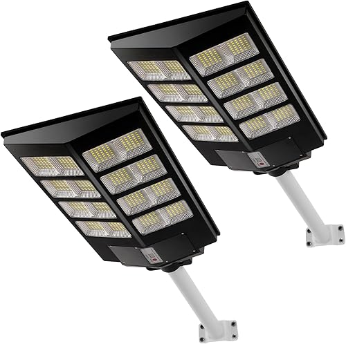 Farolas solares de 1300 W, luces solares para exteriores, 7000 K, luz solar para exteriores, impermeable, IP67 con sensor de movimiento y control