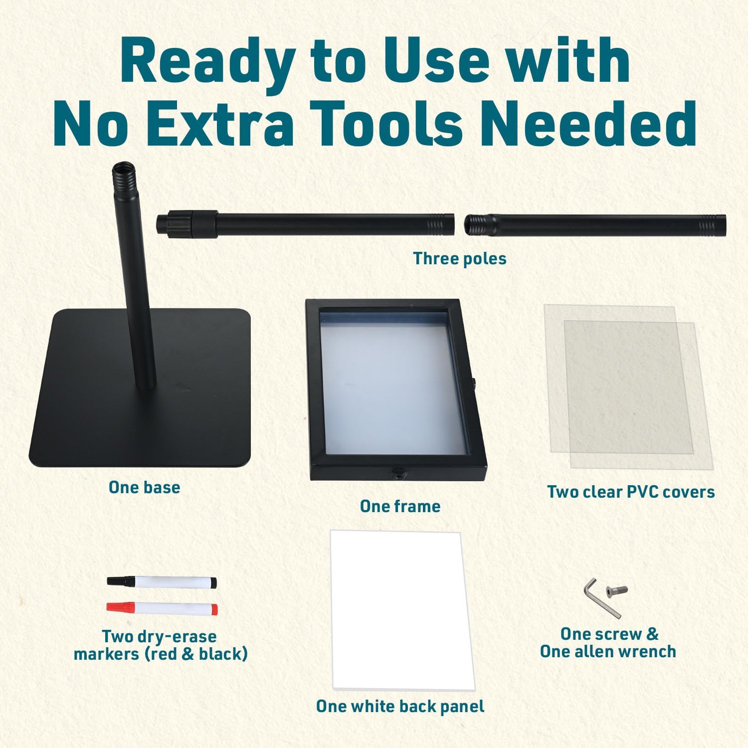 2 PACK Double-Sided Adjustable Heavy Duty Pedestal Sign Holder Stand for Display - Indoor/Outdoor Floor Sign Stand with Base 8.5x11 inches (Horizontal and Vertical Orientation) - includes dry erase marker