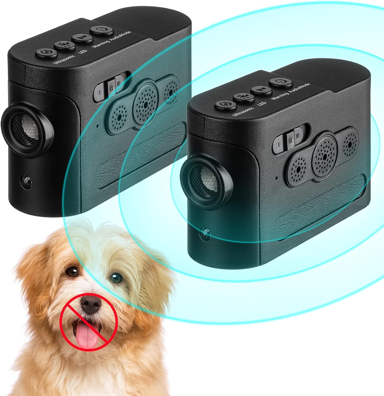 2 Pcs Anti Barking Control Device Rechargeable Dog Barking