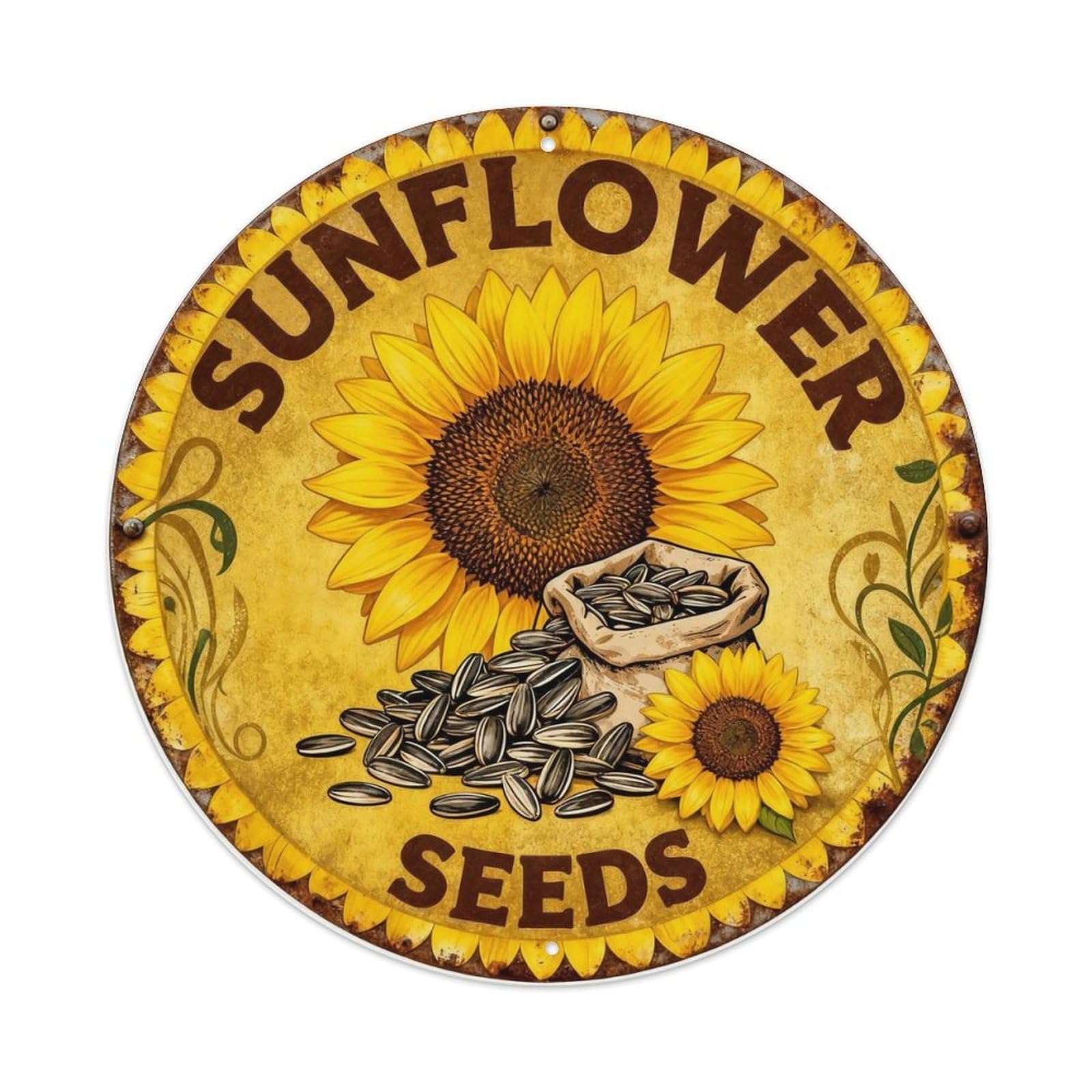 Sunflower Seeds Metal Tin Sign Plaque