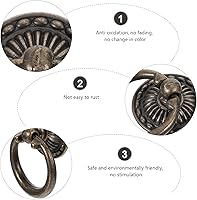 Vista 4 de 12 piezas de pomos de gabinete de cocina para muebles de cocina, manijas de anillo de armario, pomo antiguo, agujero de armario, tiradores de cajón