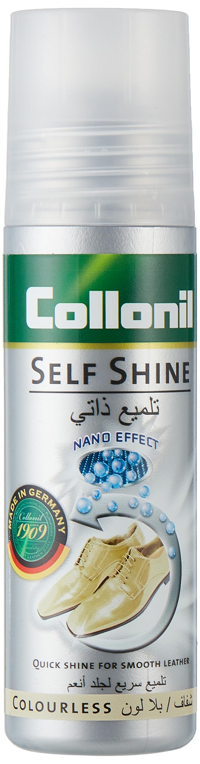 Collonil Self Shine Shoe Polish Colorless, 100ml – Instant Shine and Leather Protection