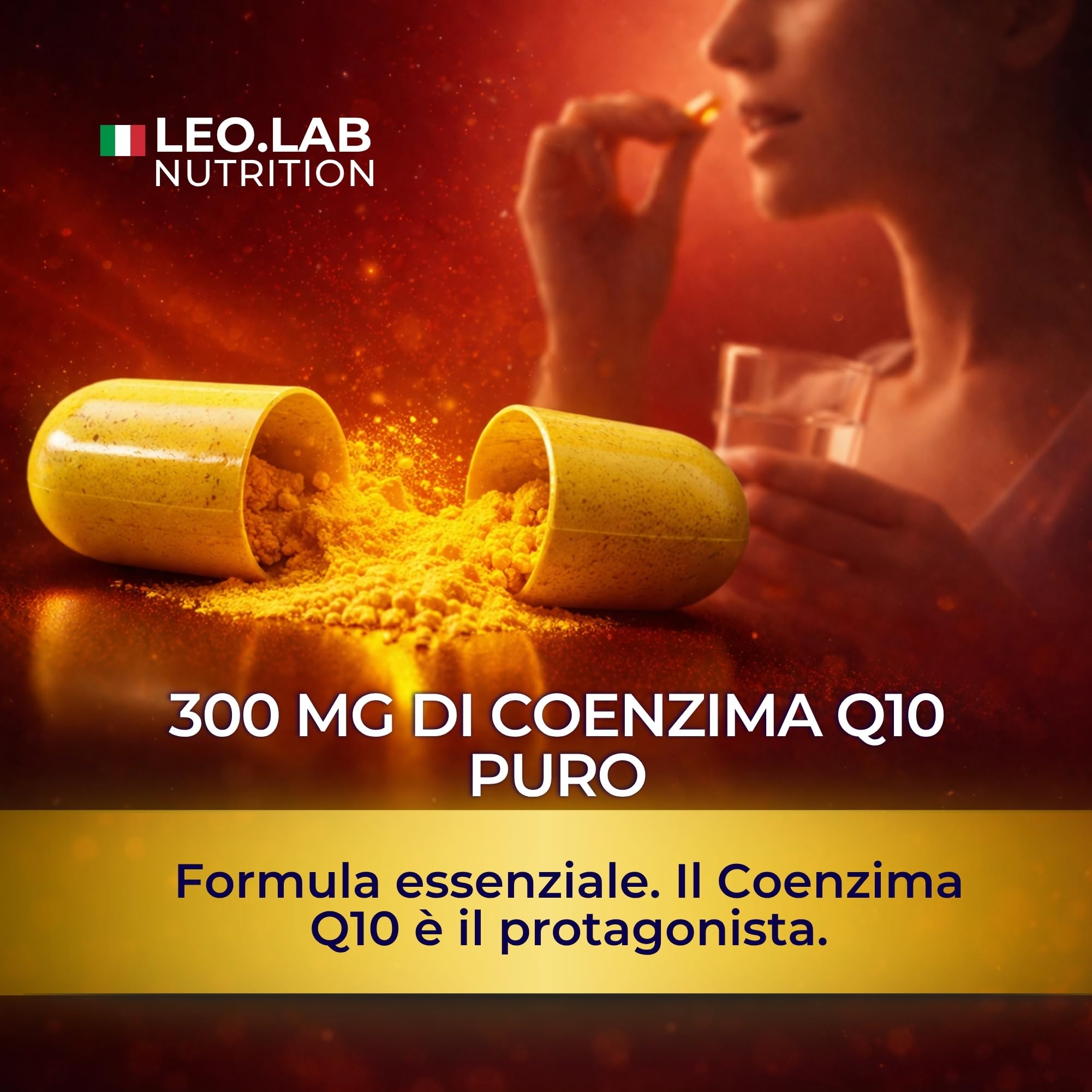 Coenzima Q10 300mg ad Alto Dosaggio 120 Capsule (4 Mesi di Scorta) - Integratore Q10 Made in Italy