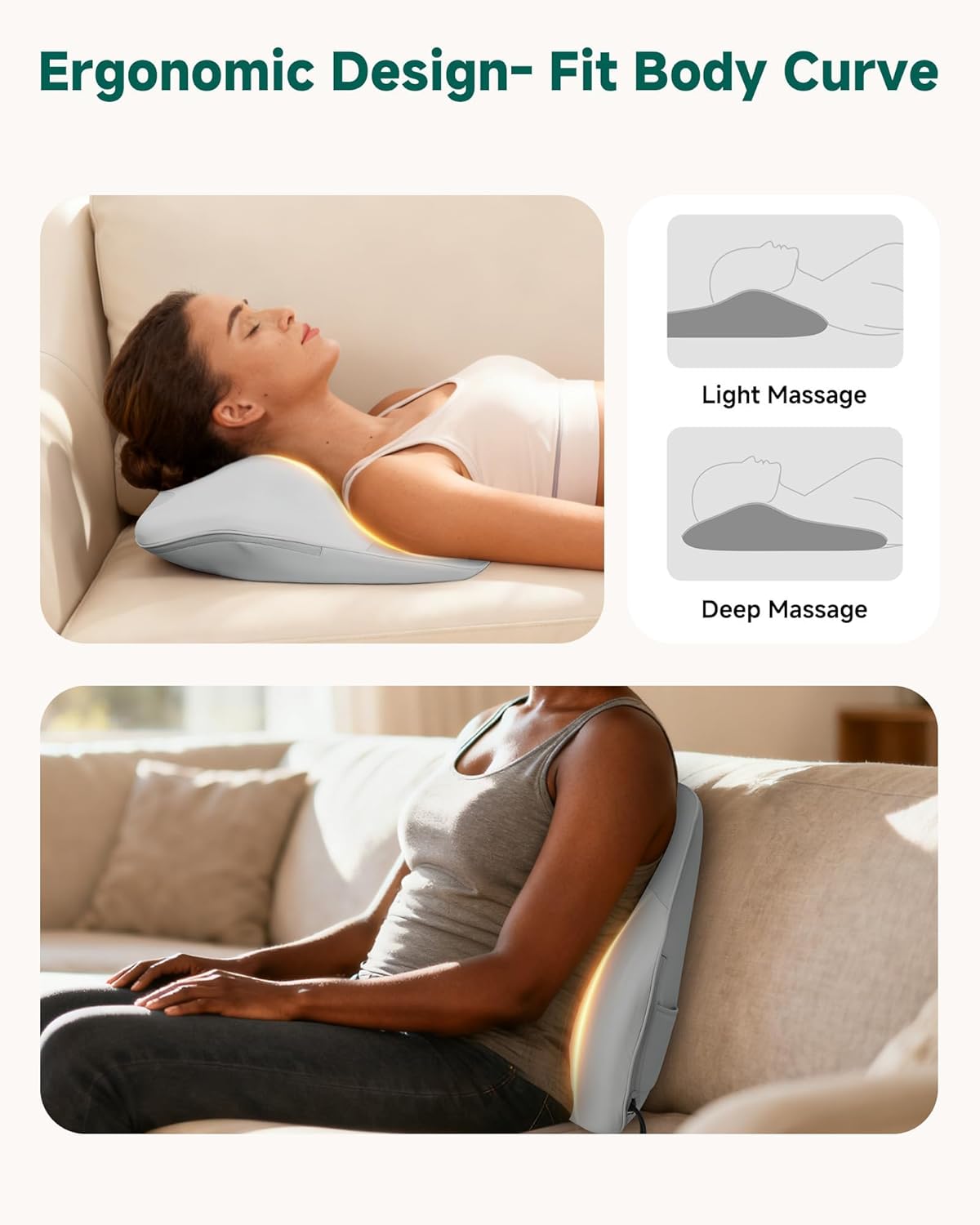 Snailax Shiatsu Back Massager with Heat, 4D Kneading Neck Massager, Back Neck Shoulder Massager for Pain Relief Deep Tissue, 3 Speed/3 Modes Portable for Home Office Car Use back massager SL-15A1-L