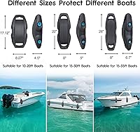 Vista 4 de Defensas de Barco Fáciles de Instalar Parachoques para Atraque Defensa Ideal para Pontón, Lobina, Moto Acuática y Barcos de Pesca