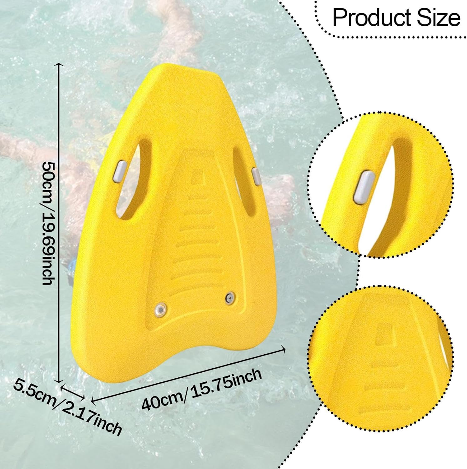 Kickboard for Swimming with Grip Handle, Pool Use for All Ages