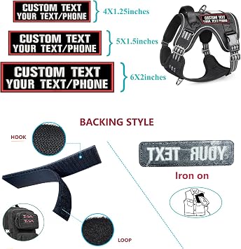 2PCS Personalized Name Patch, Customized Tactical Patch, Dog Harness Patch