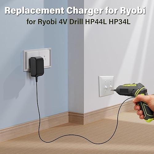 Miniatura 6 de Repuesto de cargador de destornillador de 5 V para Ryobi HP44L HP34L 4V destornillador eléctrico inalámbrico, cable de alimentación adaptador de CA