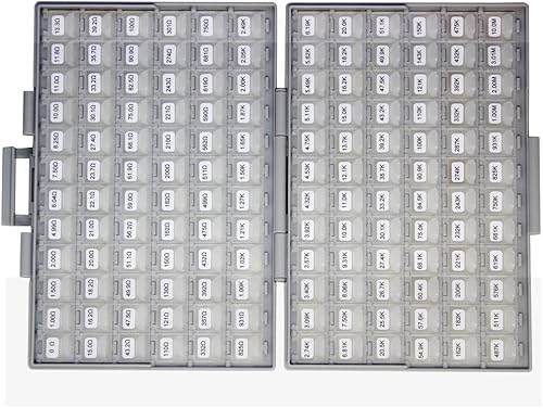 Miniatura 12 de AideTek SMT SMD 0201 Size 144 Values 100pc / Value Resistance Set 1% in Assortment Box-All Enclosure 14400pcs Assorted resistors kit
