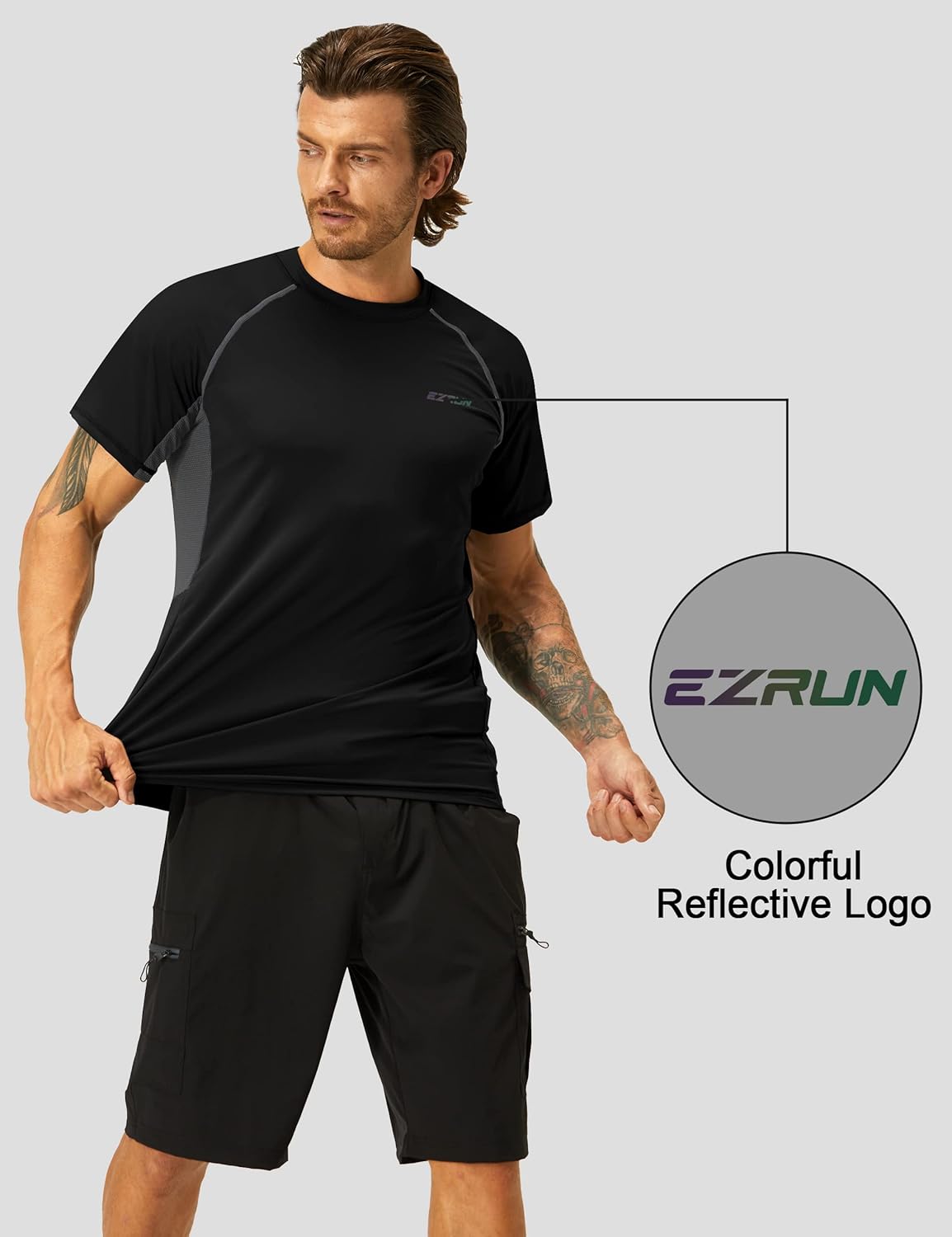 Men's Rash Guard Swim Shirts Summer UPF 50+ UV Sun Protection Quick Dry Beach Fishing Water Shirts T Shirts for Men - Image 4