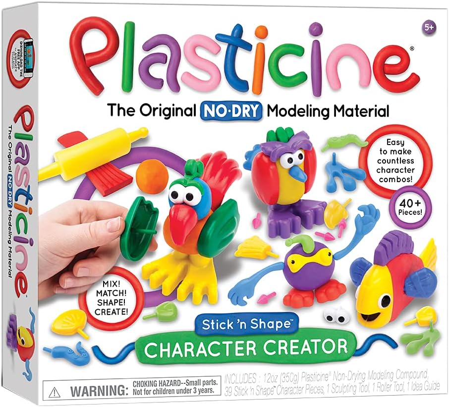 Plasticine Character Creator — No-Dry Modeling Material — Creative Kit — Ages 5+