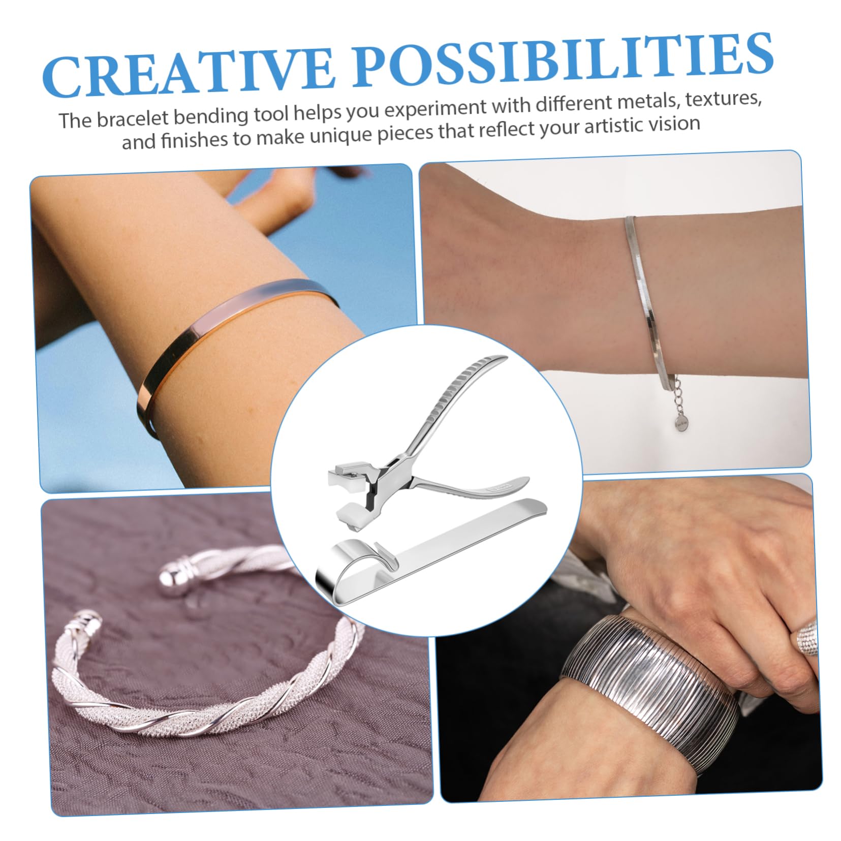 Pinze per Piegare Bracciali per Gioielli Strumento Professionale in Metallo per Creazione e Modellatura Utensili per Curve Morbide e Facili da Usare