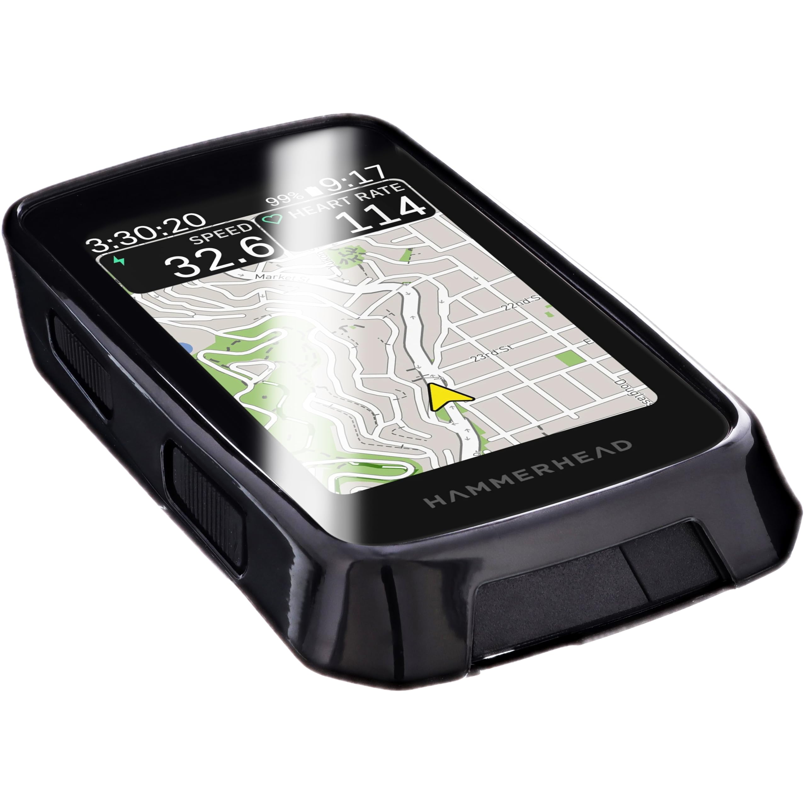 Etui kompatybilne z Hammerhead Karoo 3 TPU etui ochronne, etui, czarne, odporne na uderzenia i zarysowania, do rowerów górskich, rowerów wyścigowych, e-bike