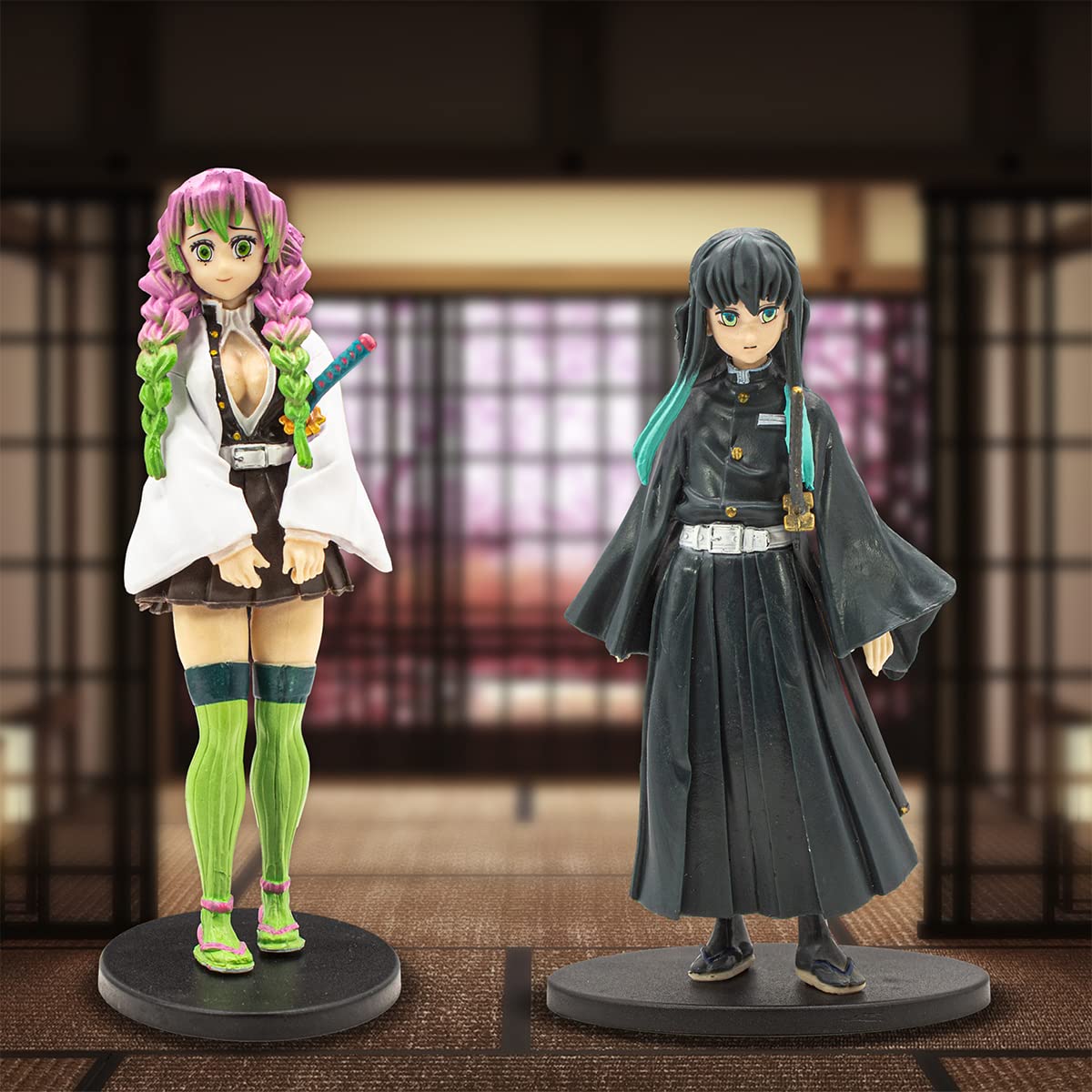 Buy NINJAMO Mitsuri Kanroji Muichiro Tokito Demon Anime Figures Statue