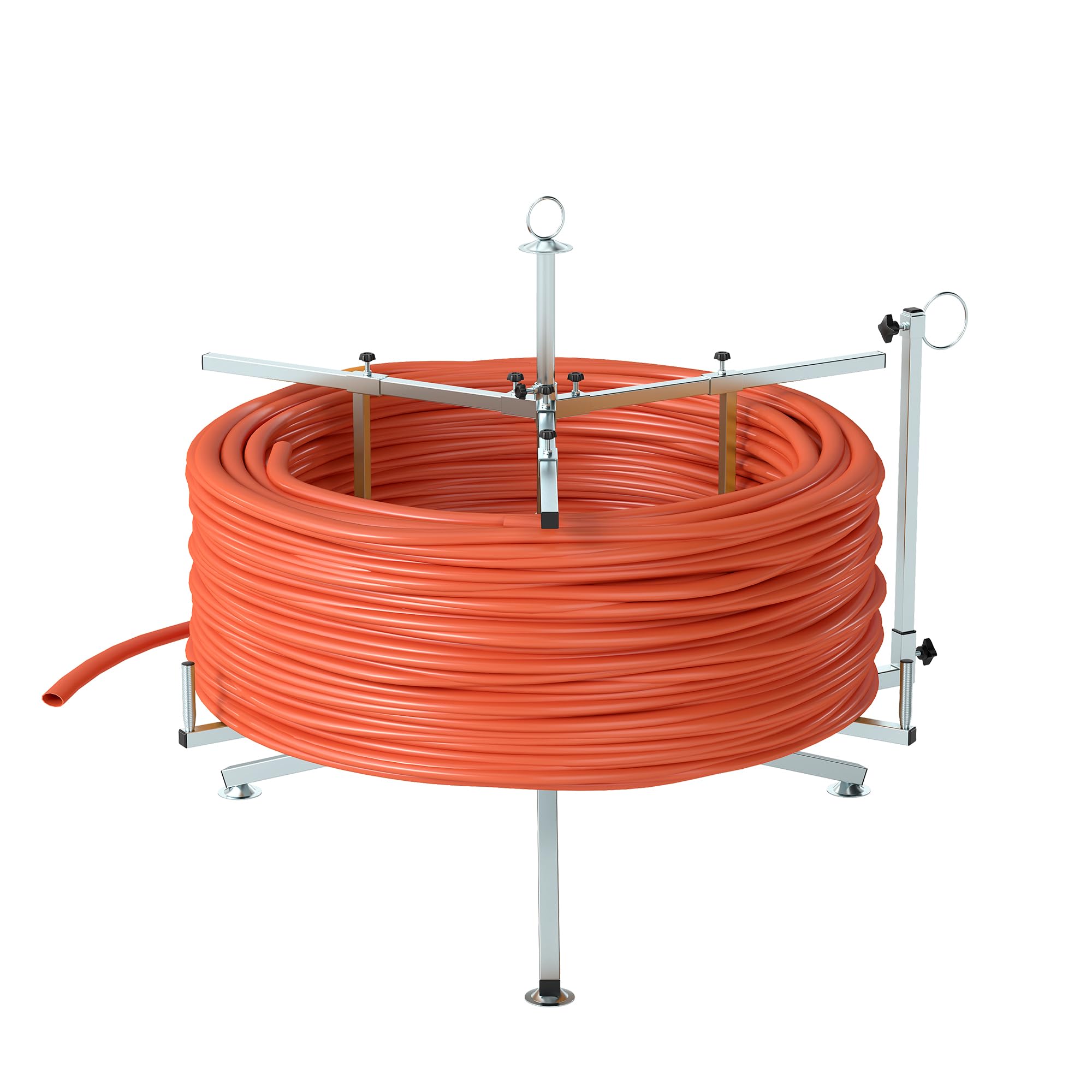 Avvolgicavo per riscaldamento a pavimento, tubo max. 300 kg, portata 600 m, lunghezza rotolo per tubo PEX, PERT, AL/PEX con custodia