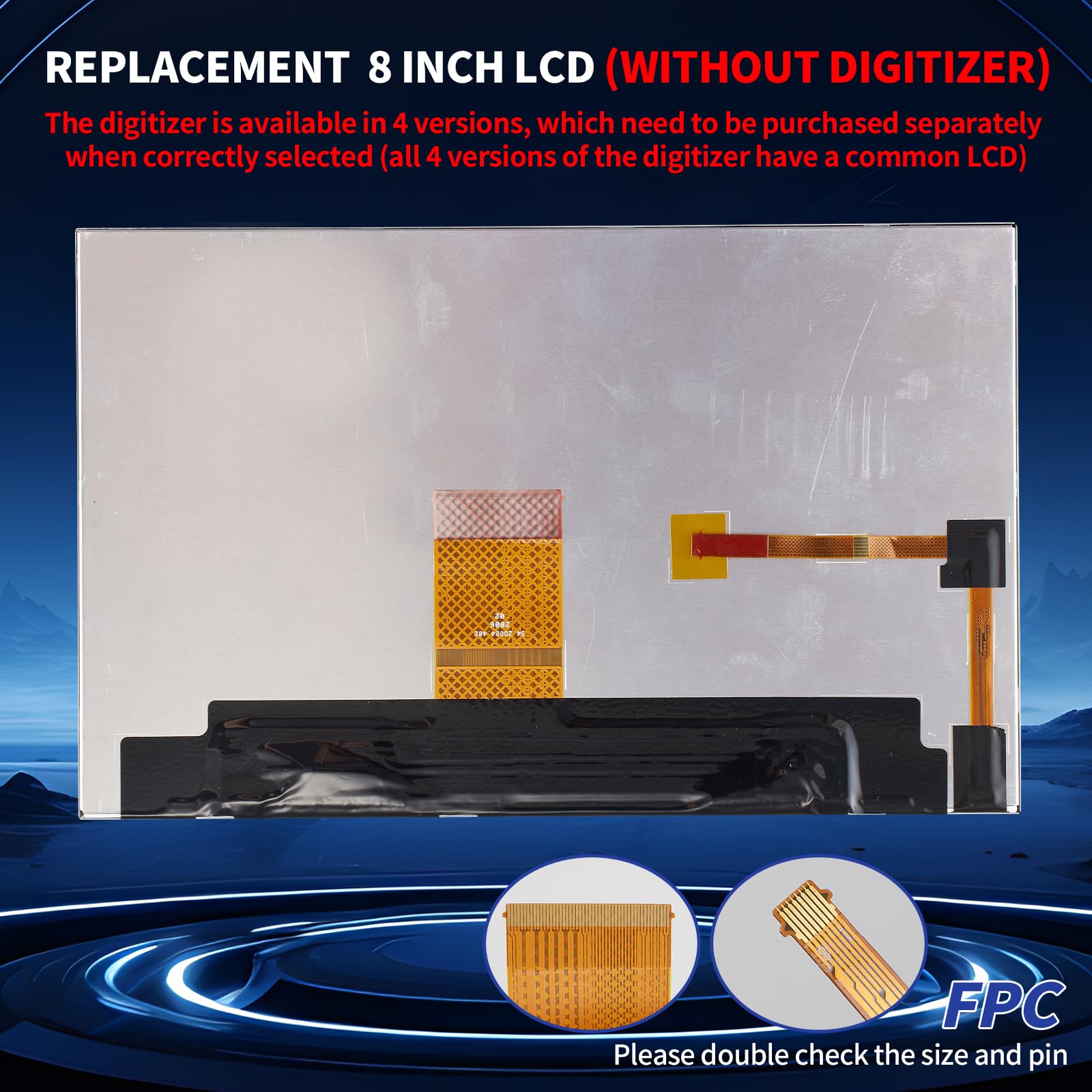 TsuperU Écran LCD de rechange 8" pour Mitsubishi Outlander Sport PHEV SP SE Touring SEL édition limitée LE GT ES 2019 2020 2021 (LCD sans numériseur)