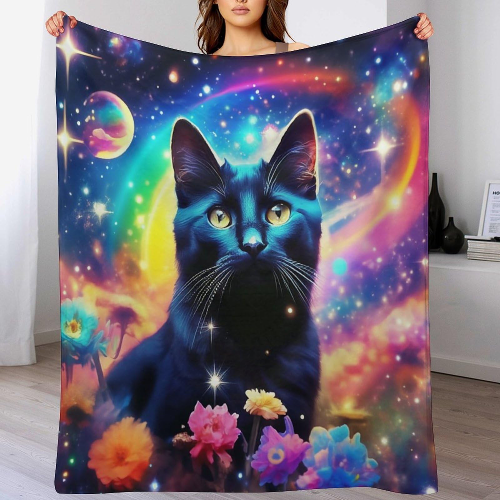 Couverture chat flannel douce pour des moments cocooning sur le canapé