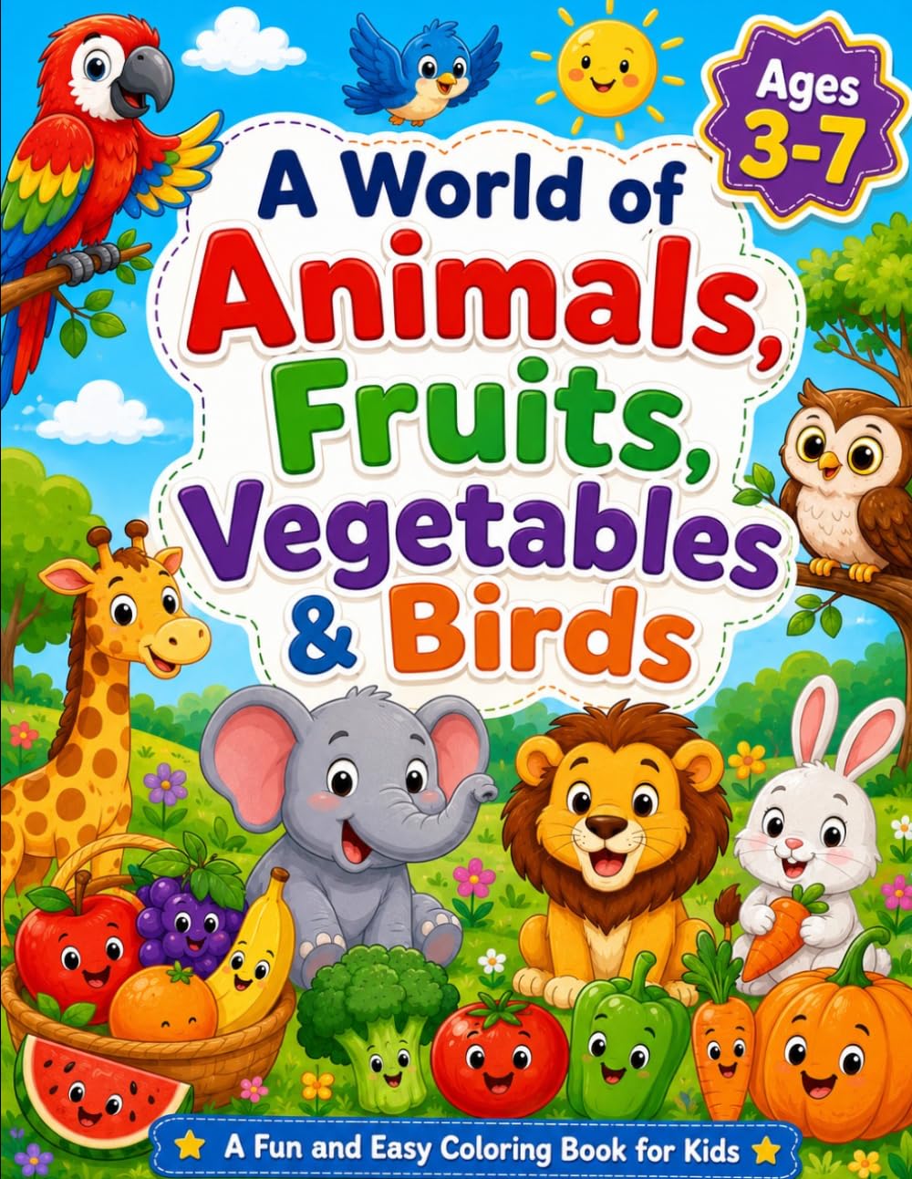 Title: A World of Animals, Fruits, Vegetables & Birds