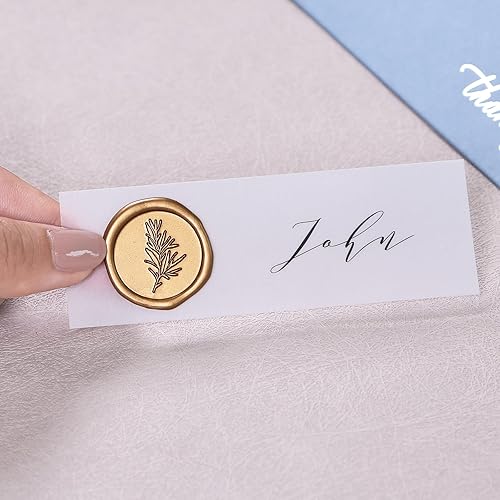 Miniatura 8 de UNIQOOO Calcomanías de sello de cera  Calcomanías de sello de invitación de boda, calcomanías doradas autoadhesivas para el día de San Valentín,