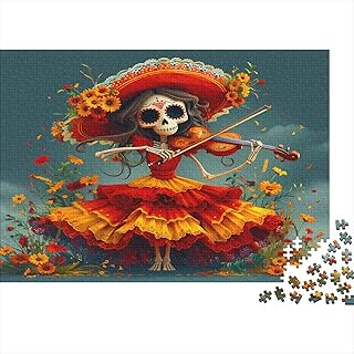 Comprar Calavera Mexicana Puzzle De 1000 Piezas para Adultos Dia de los Muertos Regalos para Amantes O Amigos De Primera Calidad Y Rompecabezas Decoración del Hogar Multicolor Diversión 1000pcs (75x50cm)