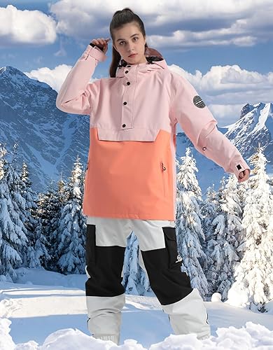 Miniatura 6 de BSASB Chaquetas de esquí para hombre y mujer abrigos de invierno cálidos impermeables resistentes al viento para mujer esquí snowboard deportes