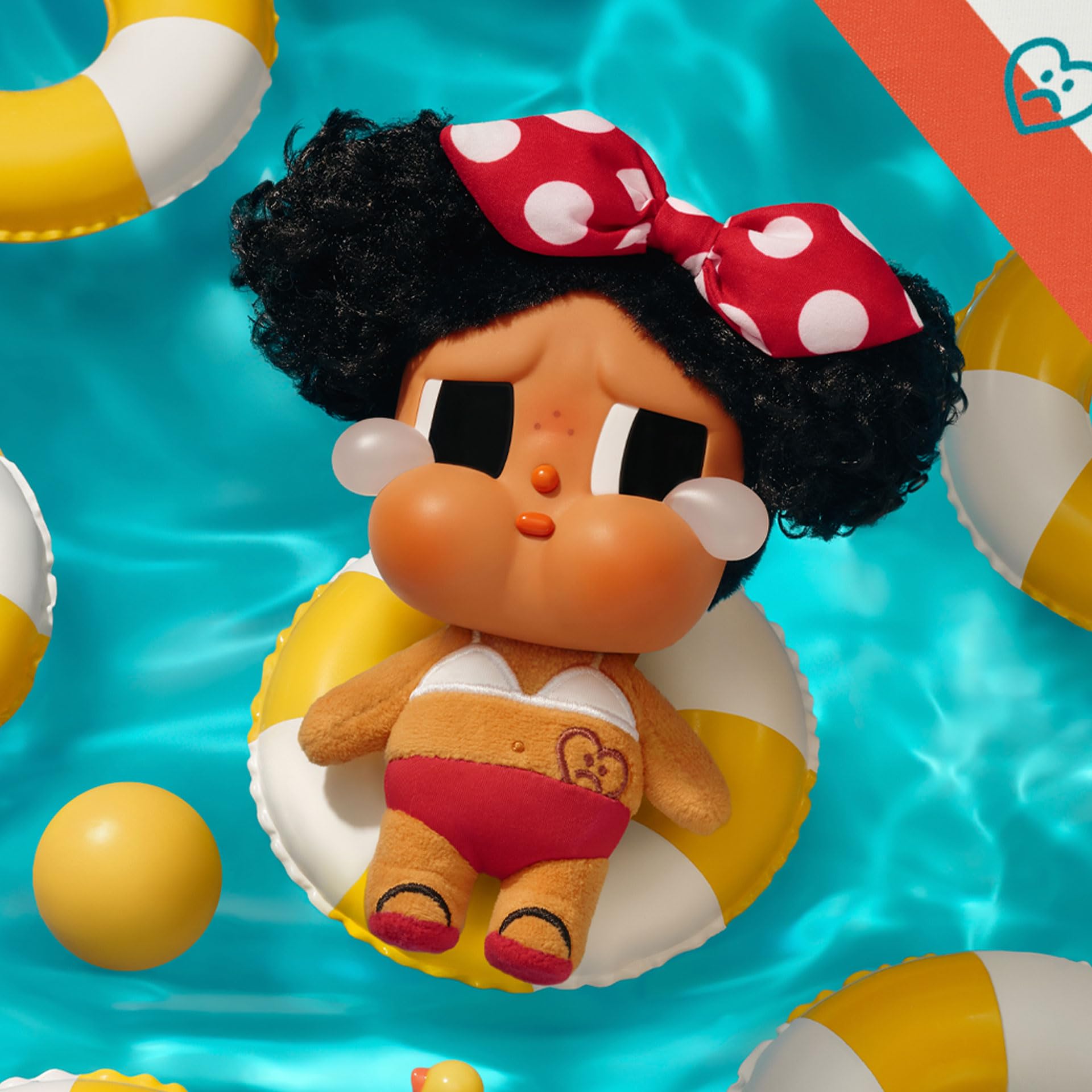 POP MART Crybaby Vacation Mode On Series - Caja ciega con colgante de felpa de vinilo, juguetes coleccionables, regalos de cumpleaños para niñas y niños, caja individual