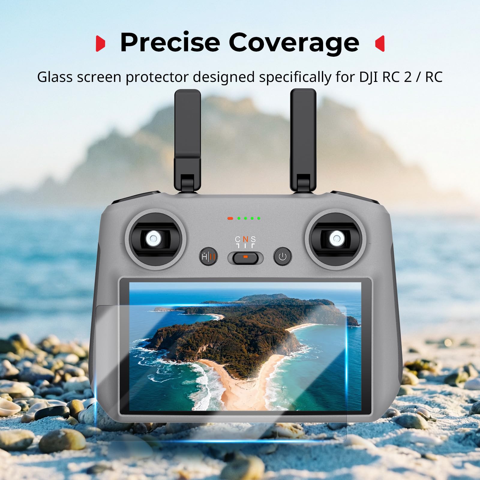 SMALLRIG Szkło hartowane HD do DJI RC/RC 2 (2 sztuki), zaprojektowane specjalnie do ekranów kontrolerów dronów do DJI, redukuje odblaski, wodoodporne i odporne na plamy, 6111