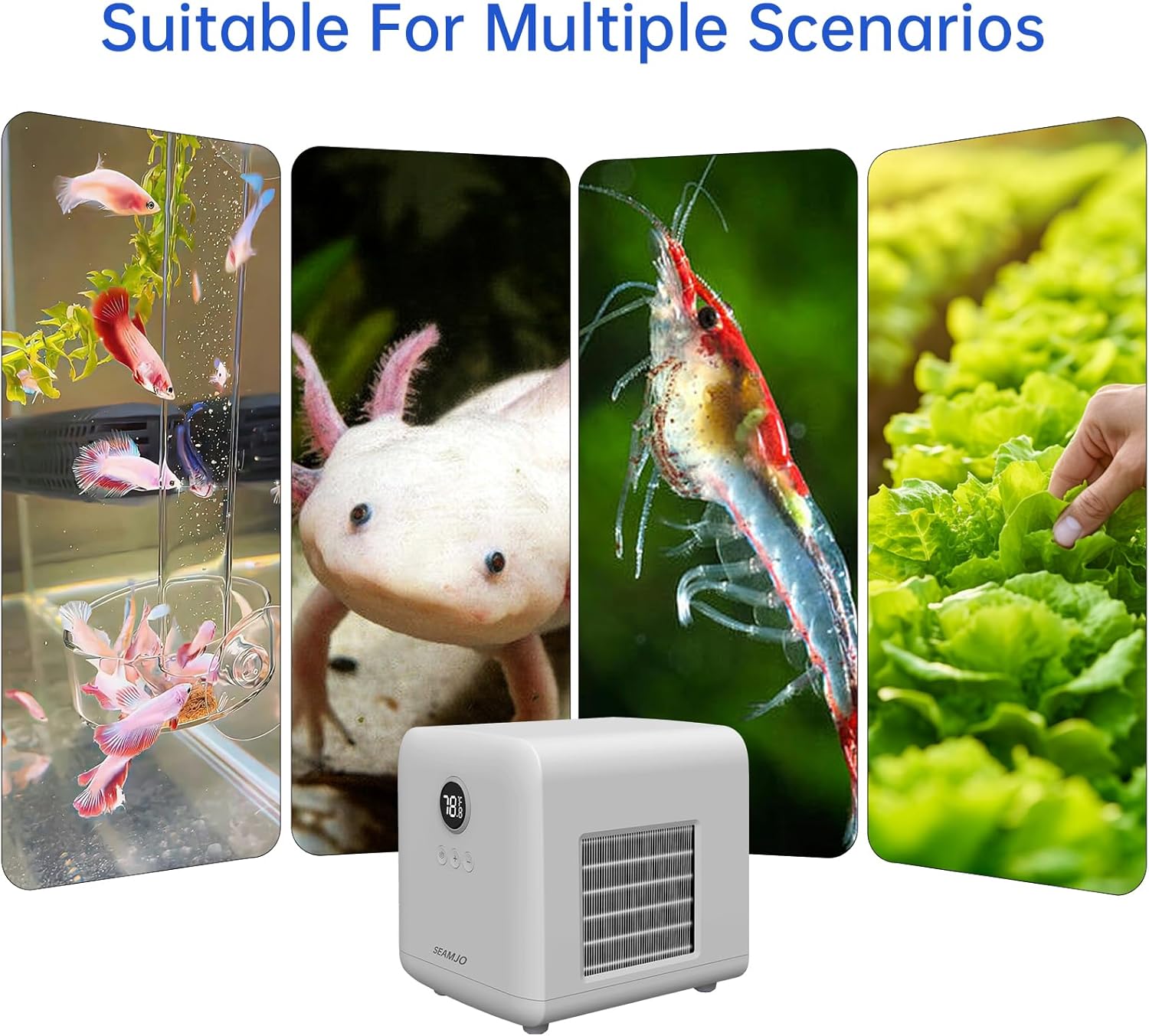 Aquarium Chiller 21-Gallon Fish Tank Chiller, A11-Built-in Pump, A11JJ-External Water Pump, R600a Compressor Quiet Cooling, Suitable for, Reef, and Hydroponics (Fres/Salt Water) (A11)