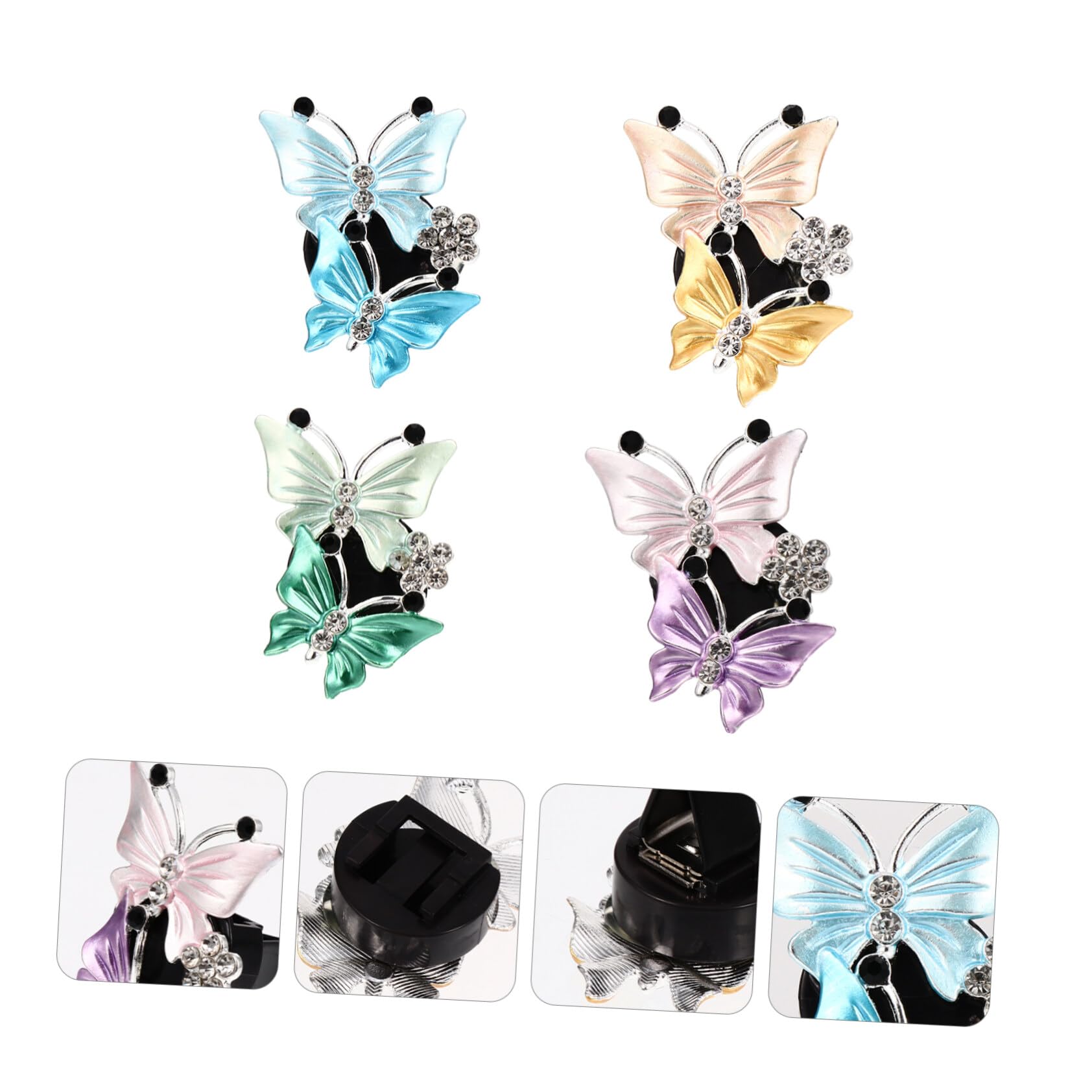 8pezzi Clip Per Auto Forma Di Farfalla Di Diffusori Profumo Con Strass Per Ventilazione Decorazione Auto Elegante e Pratica Facile Da Installare e Compatibile Con La Maggior Dei