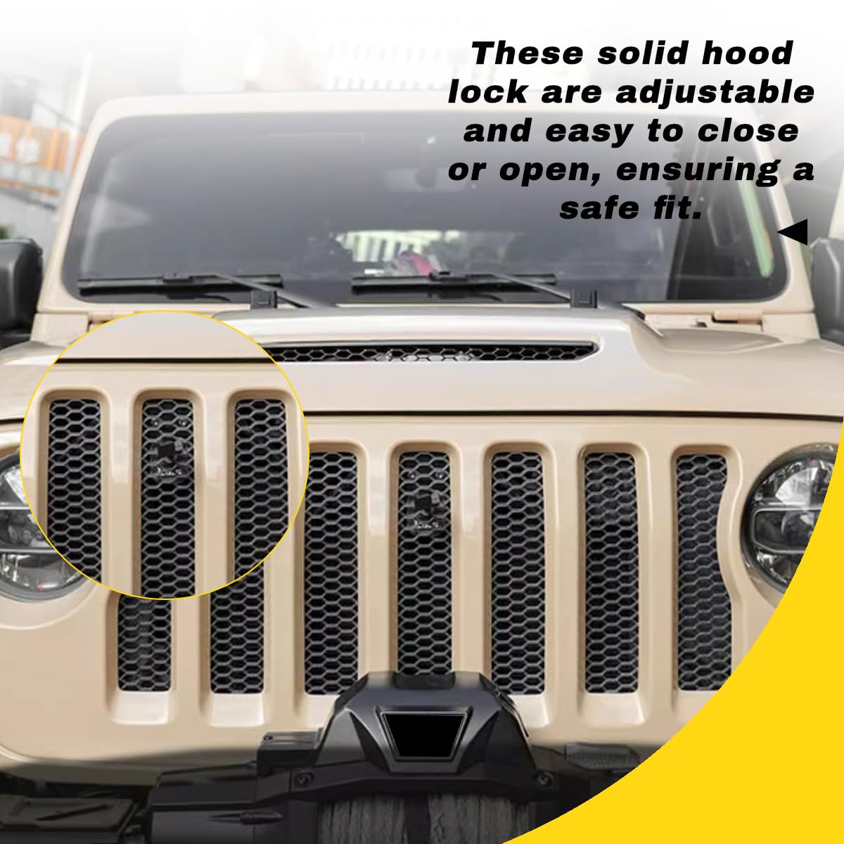 Car Hood Lock (with Key) Compatible with 2007-2017 Jeep Wrangler JK 1 Pair Hood Latch Hood pin kit