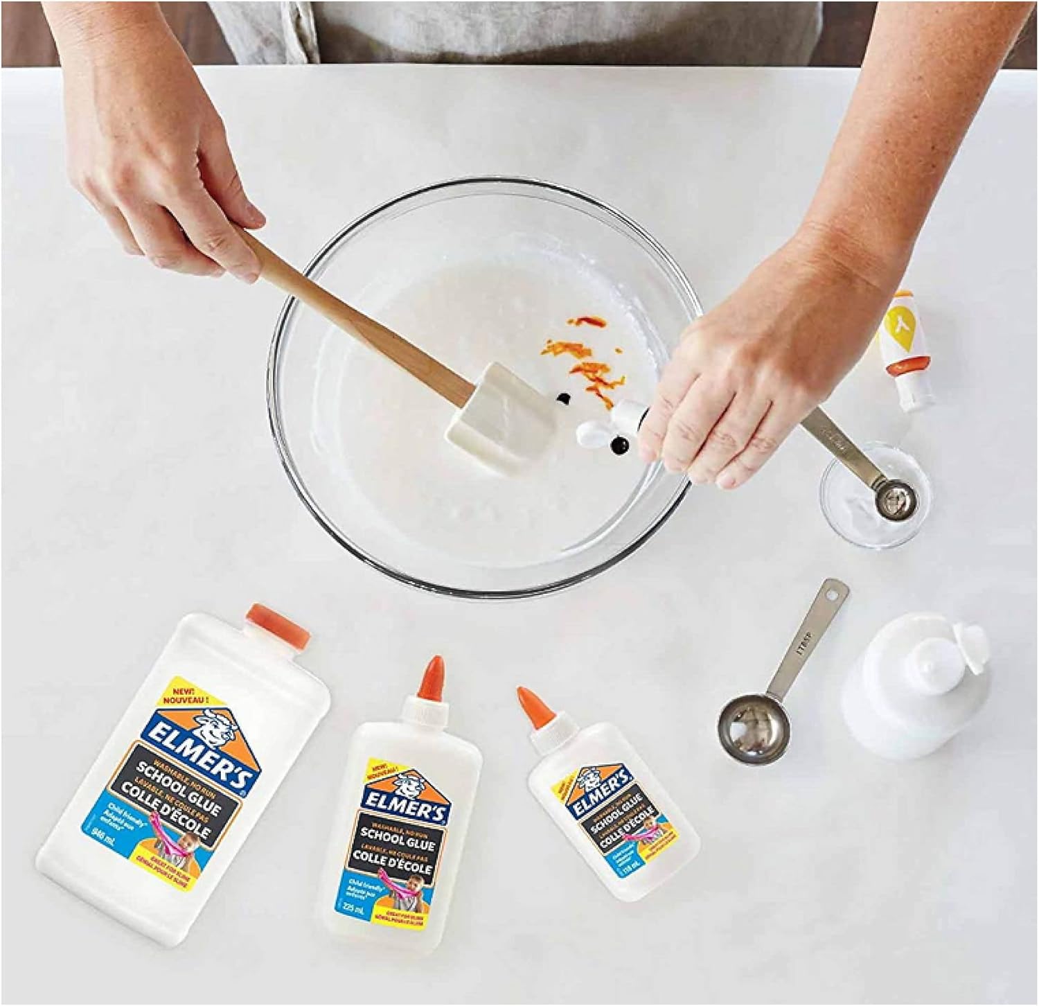 Elmer's White PVA Glue | 946 mL | Washable and Kid Friendly | Great for Making Slime and Crafting