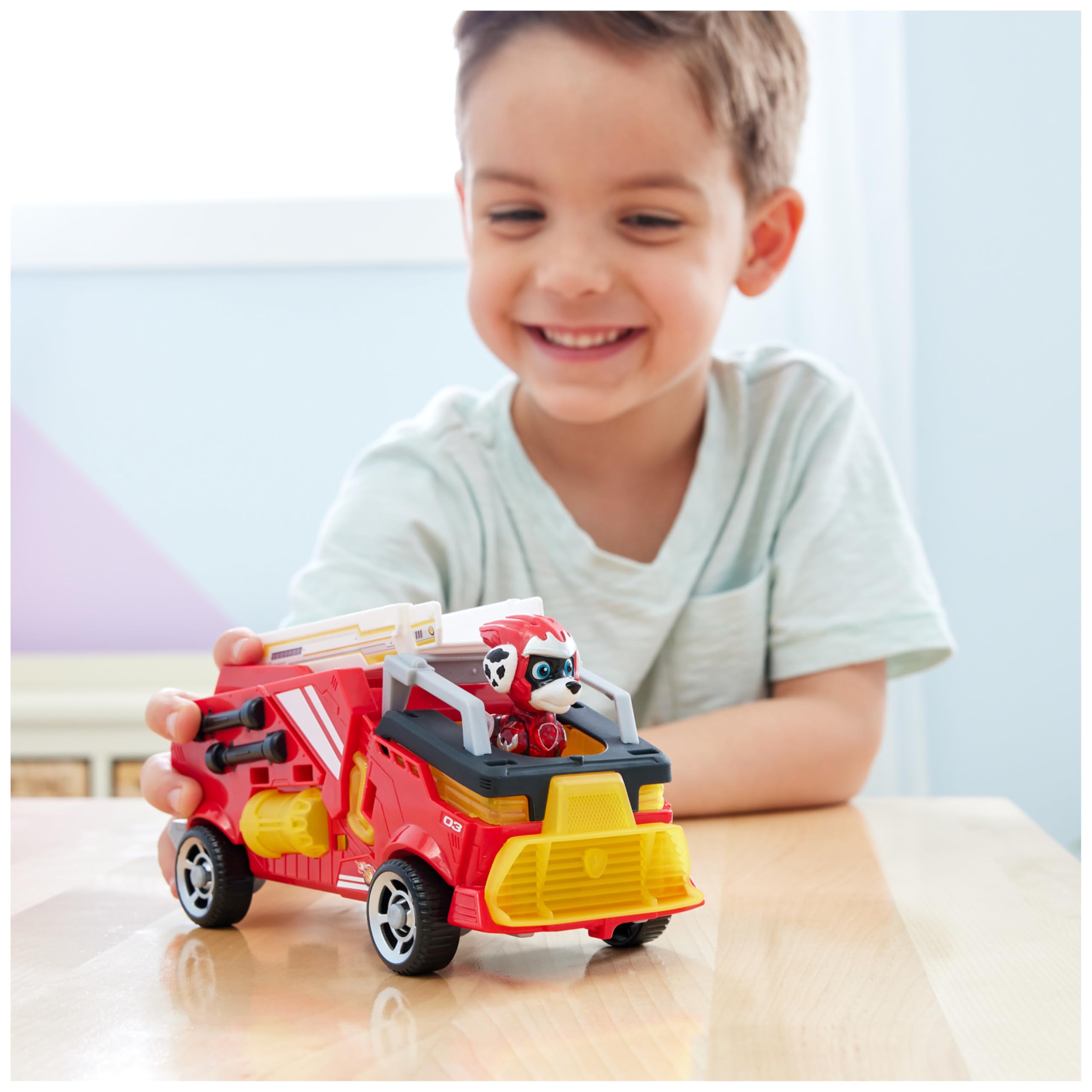 Paw Patrol Patrulla Canina - Figura Marshall Y Coche Juguete con Luces Y Sonidos DE LA SUPERPELÍCULA - 6067509 - Juguetes Niños 3 Años + - Patrulla Canina Juguetes - Regalo Niño 3 años + — view 2
