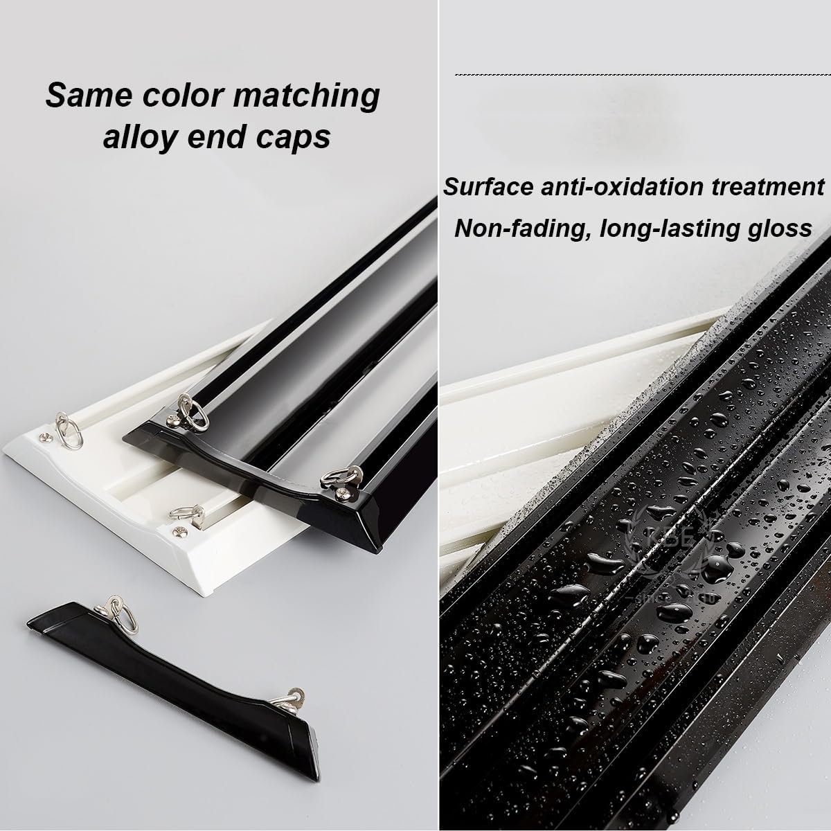 V-Shaped Ultra-Thin Heavy Duty Curtain Track Set, Adjustable 1m-6m Room Divider for Home & Office, Ideal for Bedroom & Window, White (120cm/3.9ft)