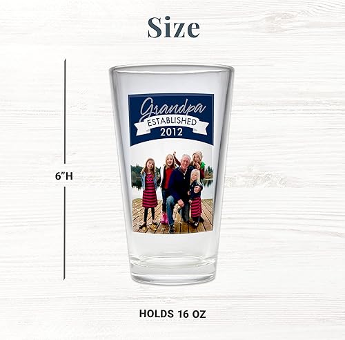 Vista 8 de Let's Make Memories Vaso de cerveza personalizado con foto - Para fanáticos de la cerveza - Vaso de pinta fotográfica - Vaso de cerveza individual