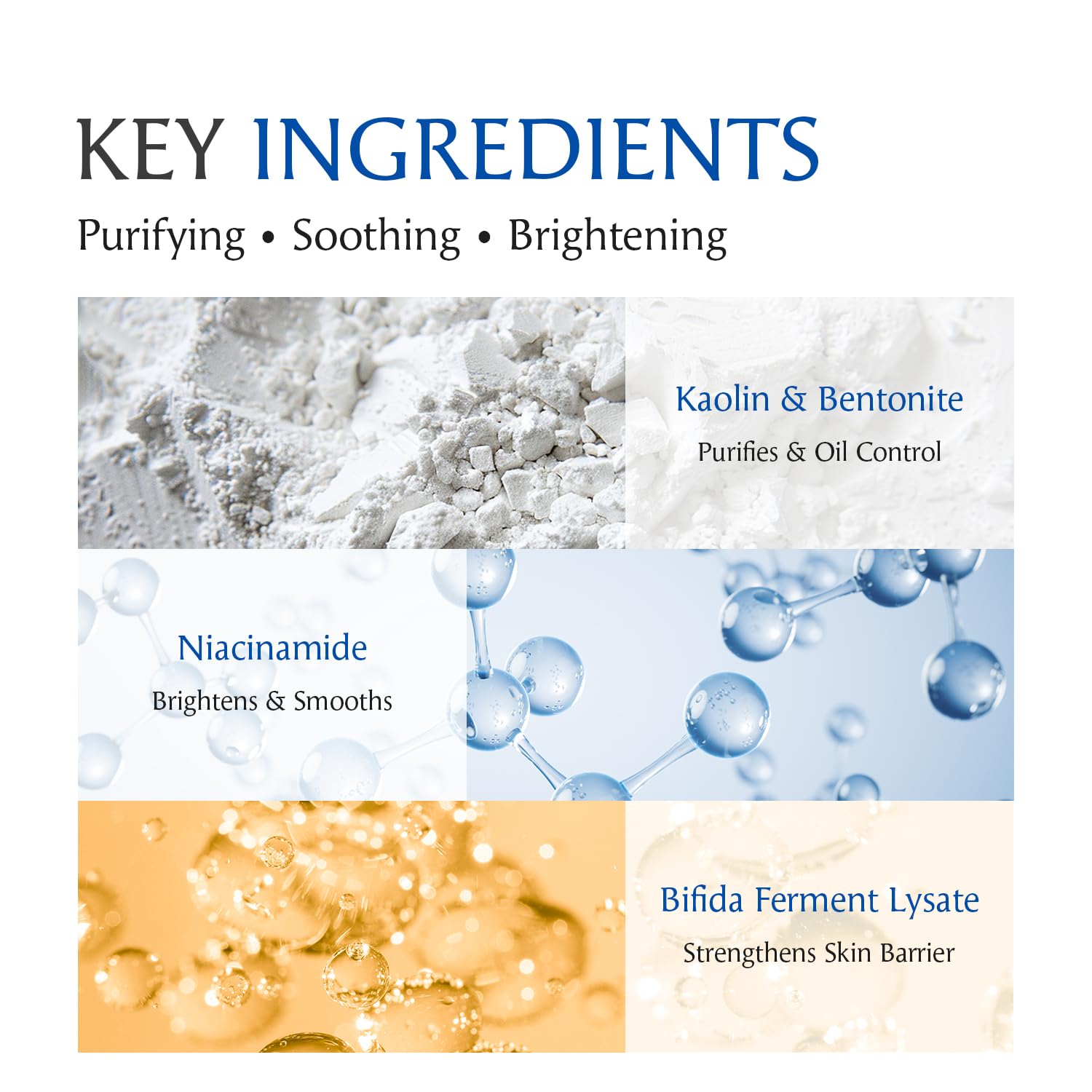 Deep Pore Cleansing Clay Mask for Face, Mud Mask for Oily Skin, Blackhead Mud Facial Mask - with Bentonite and Amazonian White Clay - Oil Control, Niacinamide Brightening, Pore Purifying, 100g - Image 3