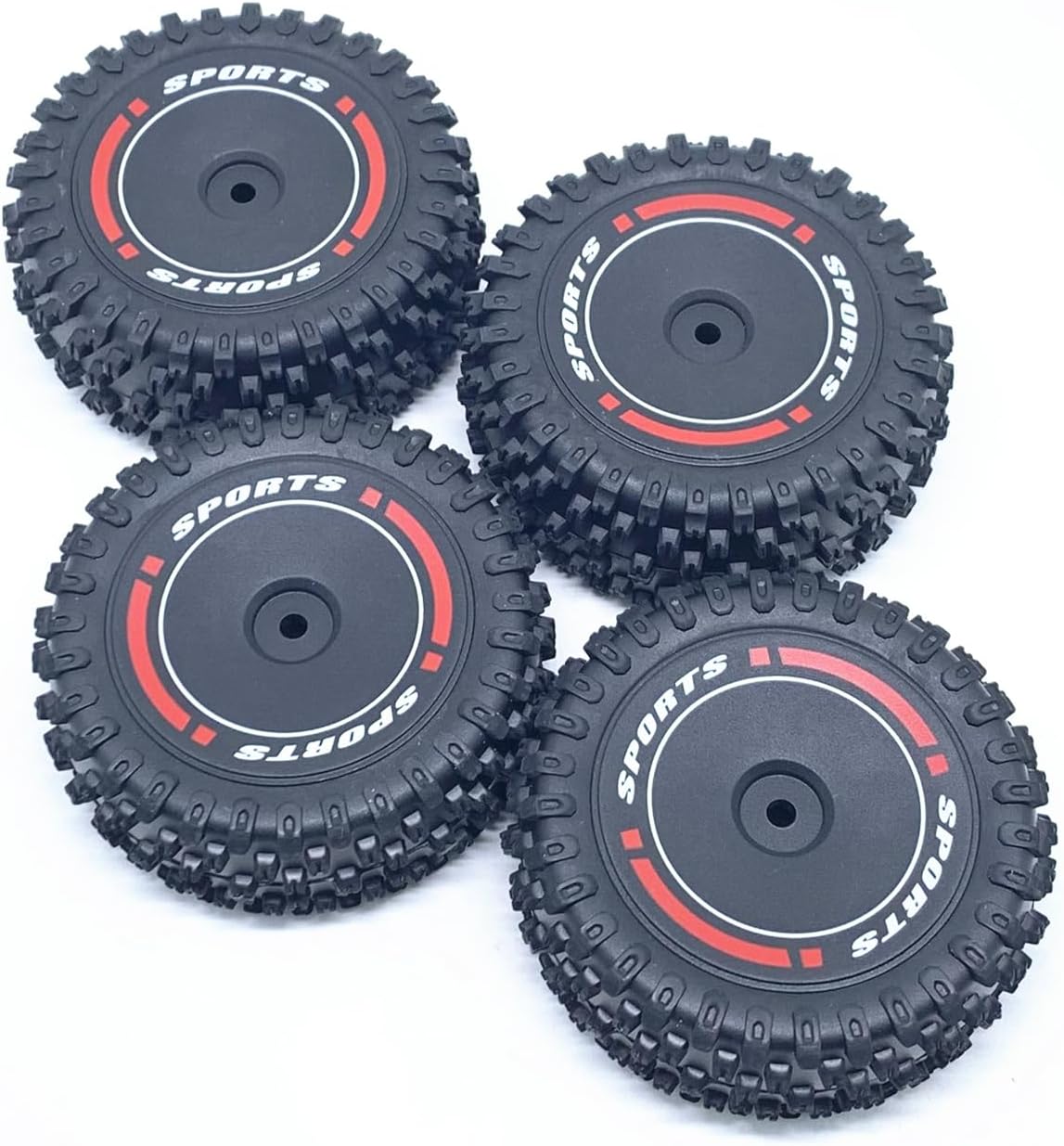 KingVal Replacement Front and Rear Wheel Tire RC Spare Parts Compatible with WLtoys 124010 RC Car