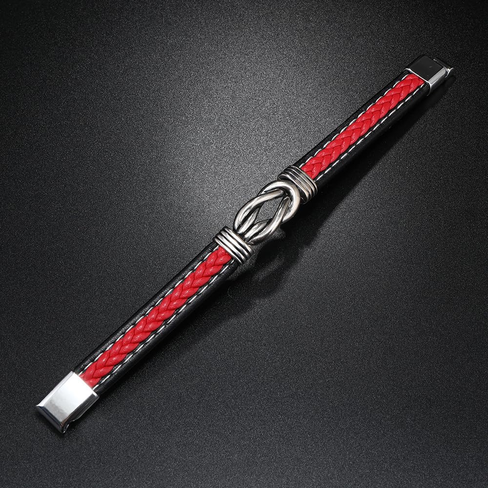 Lederarmband für Männer, einfache Twist geflochten