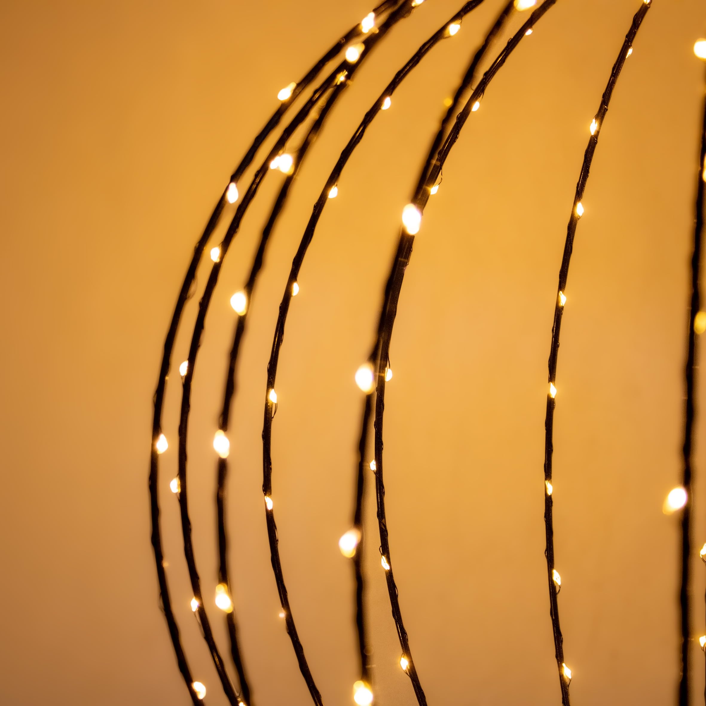 Leuchtkugel zum Hängen 40cm für Außen | 240 LED, Extra Warm Weiß, Mit Timer und Stecker, Kabelgebunden, Weihnachten Advent Deko